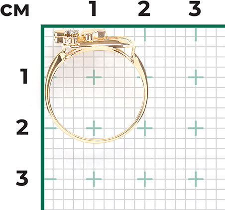Кольцо с 3 бриллиантами из комбинированного золота (арт. 2444538)