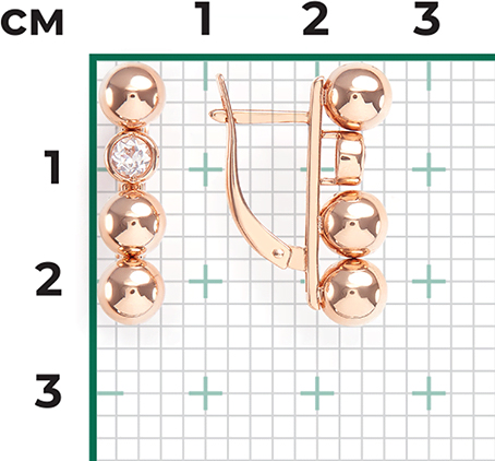 Серьги с топазами из красного золота (арт. 2444624)