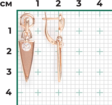 Серьги с топазами из красного золота (арт. 2444710)