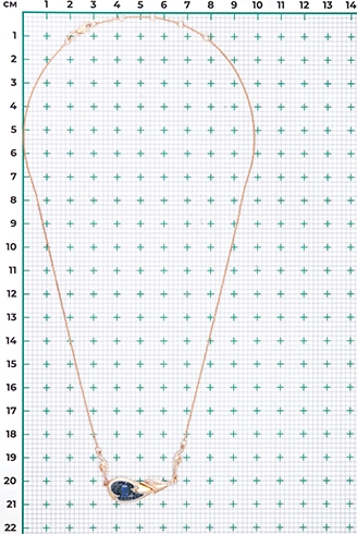 Колье с сапфирами и бриллиантами из красного золота (арт. 2444834)