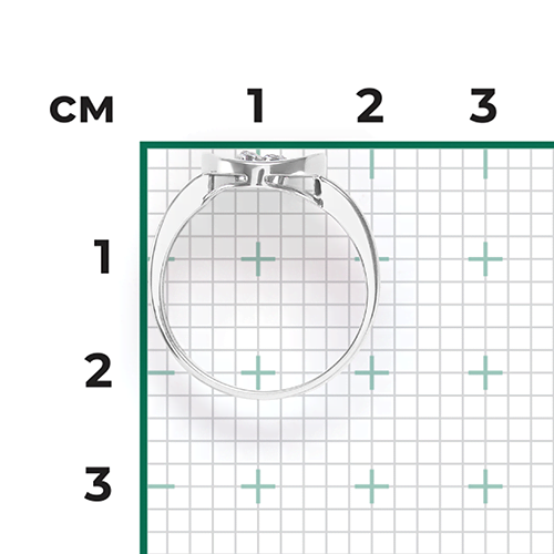 Кольцо с топазами из белого золота (арт. 2445047)