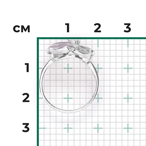 Кольцо с топазами из белого золота (арт. 2445050)