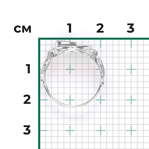Кольцо с топазами из белого золота (арт. 2445095)