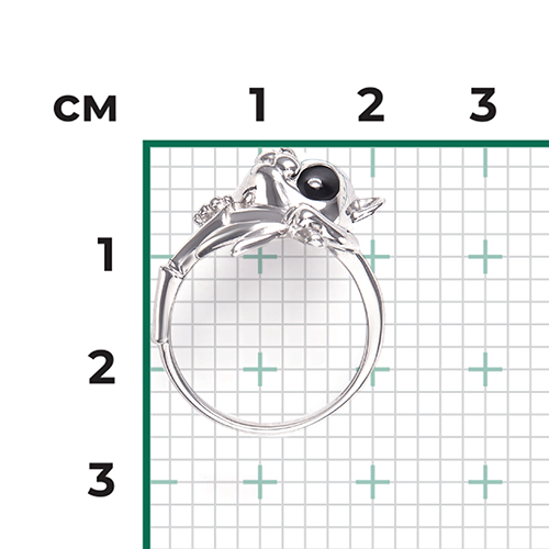 Кольцо с эмалью из серебра (арт. 2445120)