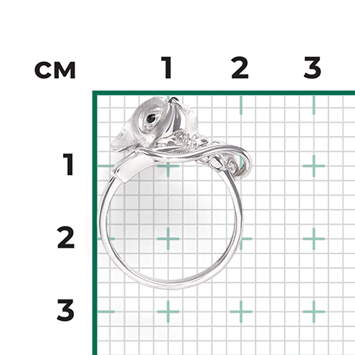 Кольцо с эмалью из серебра (арт. 2445123)