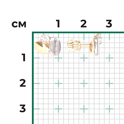 Серьги с топазами из комбинированного золота (арт. 2445221)