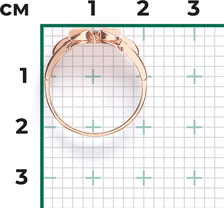 Кольцо с 4 бриллиантами из комбинированного золота (арт. 2445889)