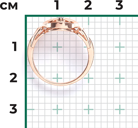 Кольцо с 1 бриллиантом из комбинированного золота (арт. 2445901)