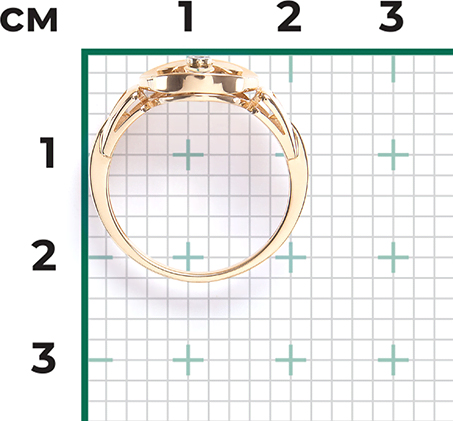 Кольцо с 1 бриллиантом из комбинированного золота (арт. 2445903)