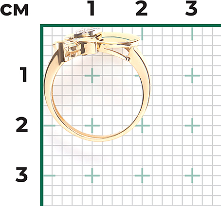 Кольцо с 3 бриллиантами из комбинированного золота (арт. 2445915)