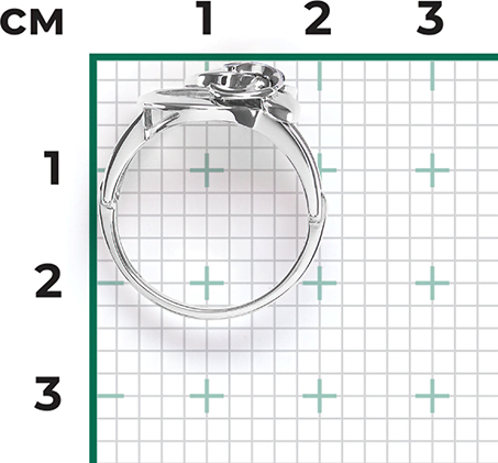 Кольцо с 3 бриллиантами из белого золота (арт. 2445917)