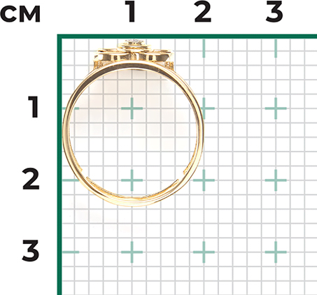 Кольцо с 3 бриллиантами из комбинированного золота (арт. 2445921)