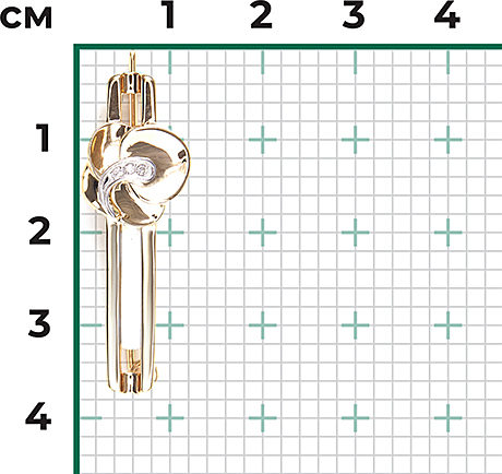 Брошь с 3 бриллиантами из комбинированного золота (арт. 2446073)
