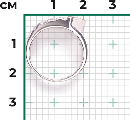 Кольцо с фианитами из серебра (арт. 2446306)