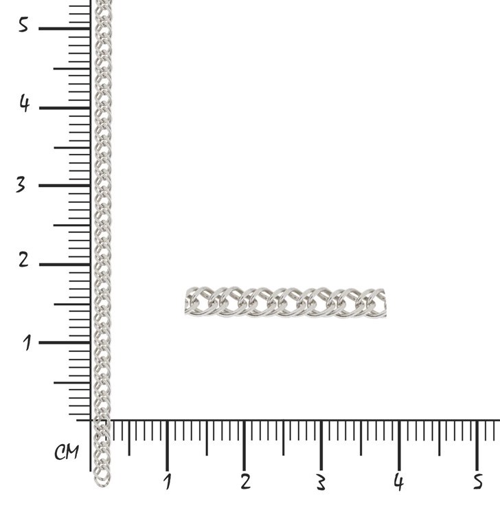 Цепочка плетения "Двойной ромб" из серебра (арт. 2550330)
