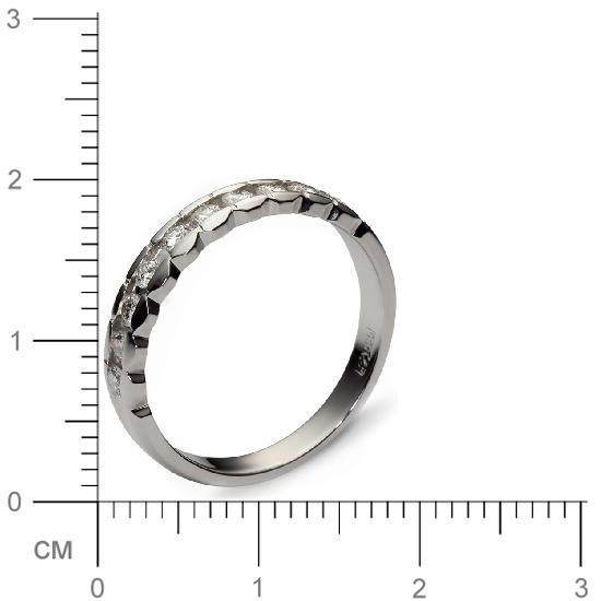 Кольцо с 10 бриллиантами из белого золота  (арт. 300365)