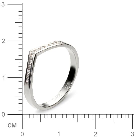 Кольцо с 13 бриллиантами из белого золота  (арт. 300366)