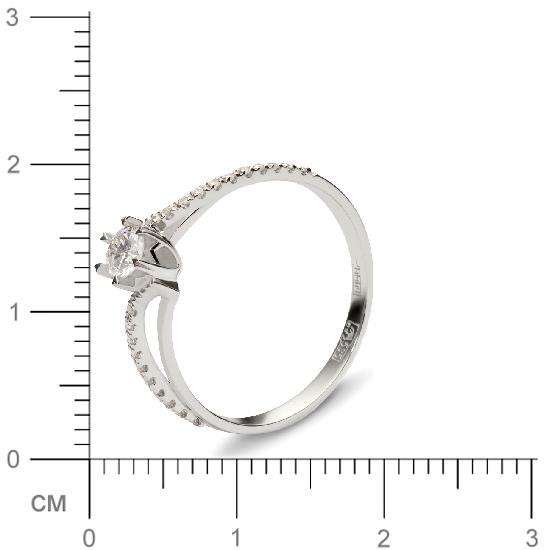 Кольцо с 21 бриллиантами из белого золота  (арт. 300423)