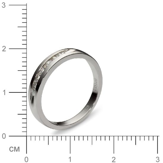 Кольцо с 7 бриллиантами из белого золота  (арт. 300441)