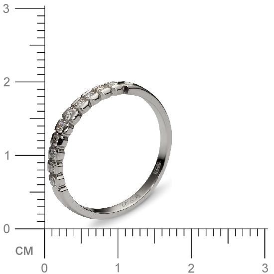 Кольцо с 10 бриллиантами из белого золота  (арт. 300444)