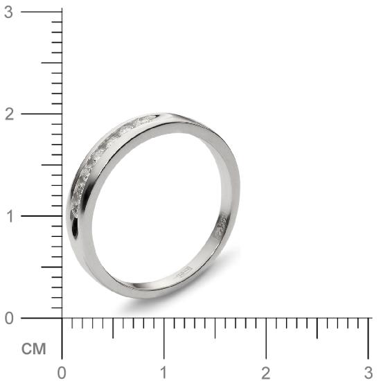 Кольцо с 7 бриллиантами из белого золота  (арт. 300445)