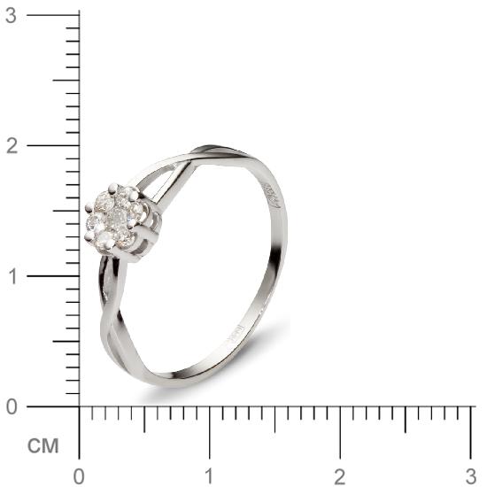 Кольцо с 7 бриллиантами из белого золота  (арт. 300457)