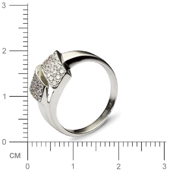 Кольцо с 36 бриллиантами из белого золота 750 пробы (арт. 300684)