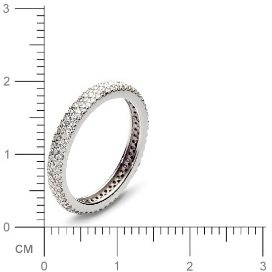 Кольцо с 168 бриллиантами из белого золота 750 пробы (арт. 300726)
