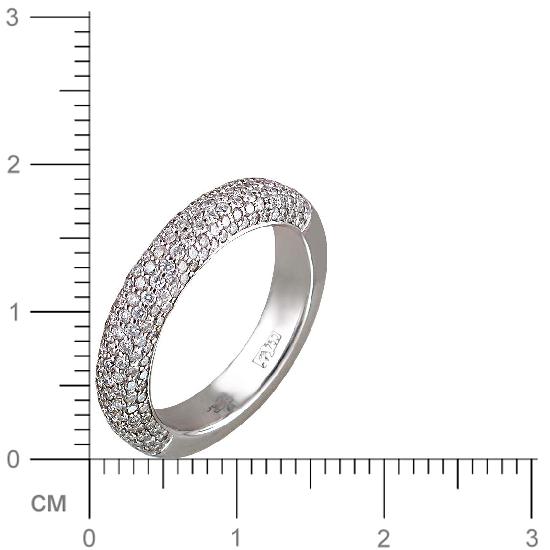 Кольцо с 198 бриллиантами из белого золота 750 пробы (арт. 300759)