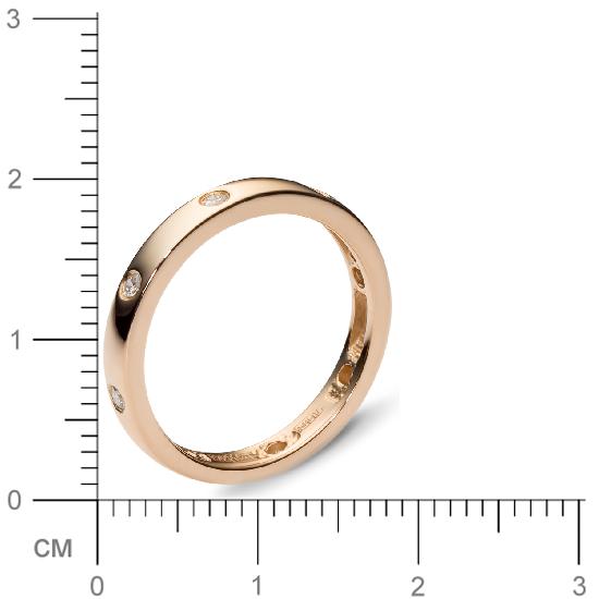 Кольцо с 8 бриллиантами из красного золота  (арт. 301091)
