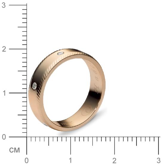 Кольцо с 6 бриллиантами из красного золота (арт. 301099)