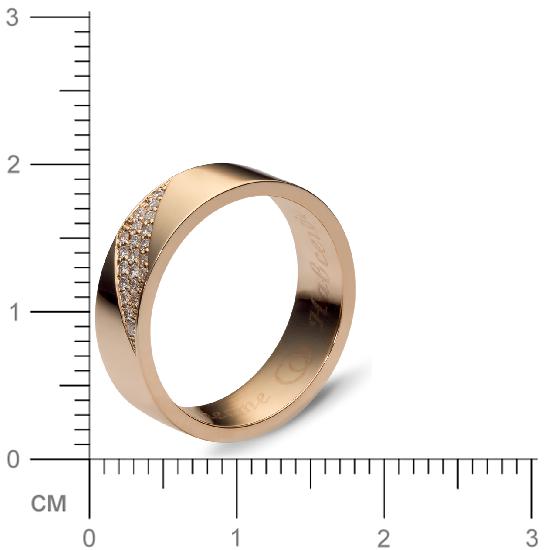 Кольцо с бриллиантами из красного золота (арт. 301102)