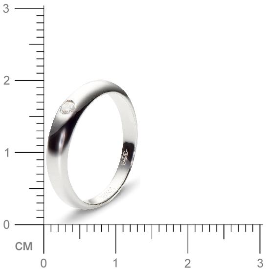 Кольцо с 1 бриллиантом из белого золота  (арт. 301110)