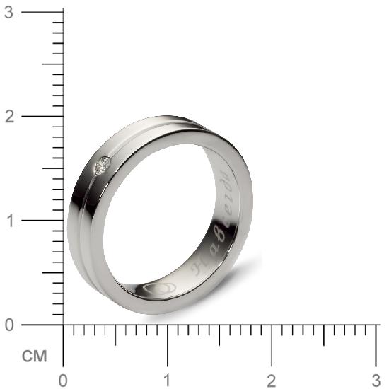 Кольцо с 1 бриллиантом из белого золота  (арт. 301120)