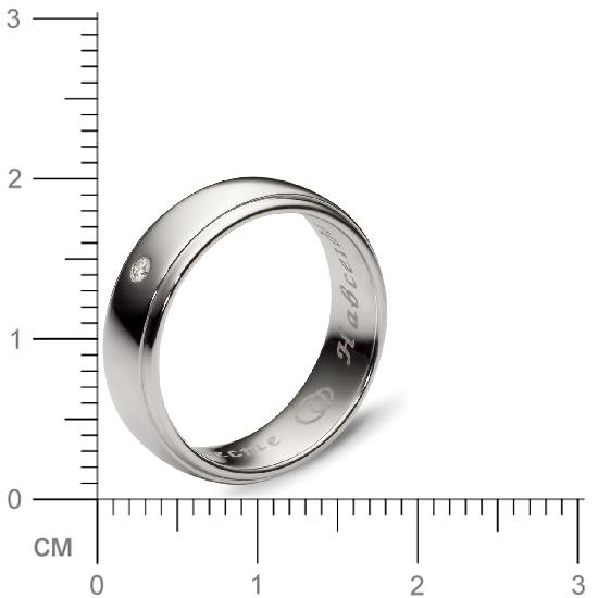 Кольцо с 1 бриллиантом из белого золота  (арт. 301123)