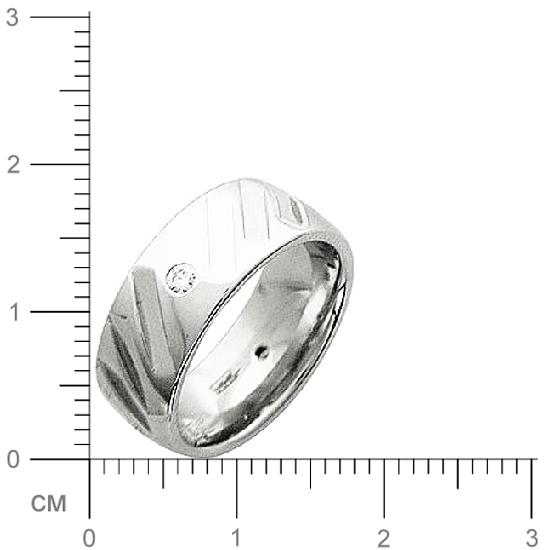 Кольцо с 4 бриллиантами из белого золота  (арт. 301129)