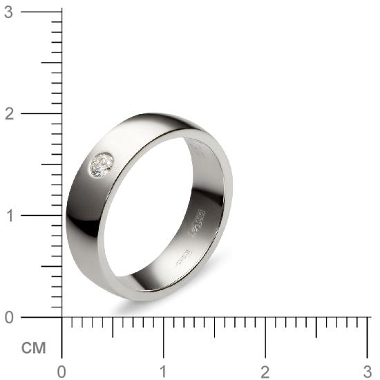 Кольцо с 1 бриллиантом из белого золота  (арт. 301134)