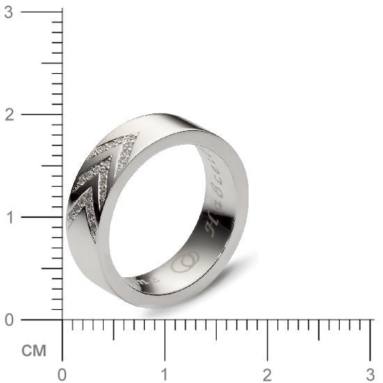 Кольцо с 21 бриллиантами из белого золота  (арт. 301137)