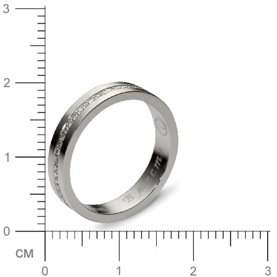 Кольцо с бриллиантами из белого золота (арт. 301139)