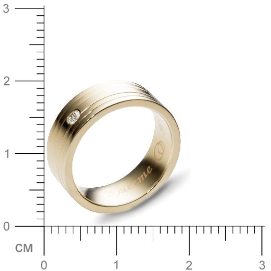 Кольцо с 1 бриллиантом из жёлтого золота  (арт. 301151)
