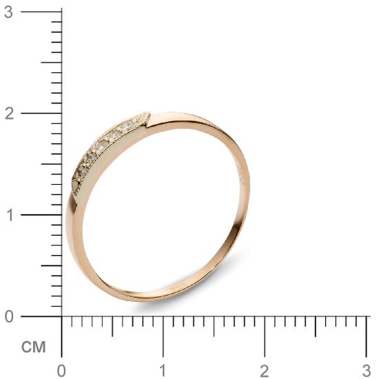 Кольцо с 5 бриллиантами из комбинированного золота (арт. 301164)