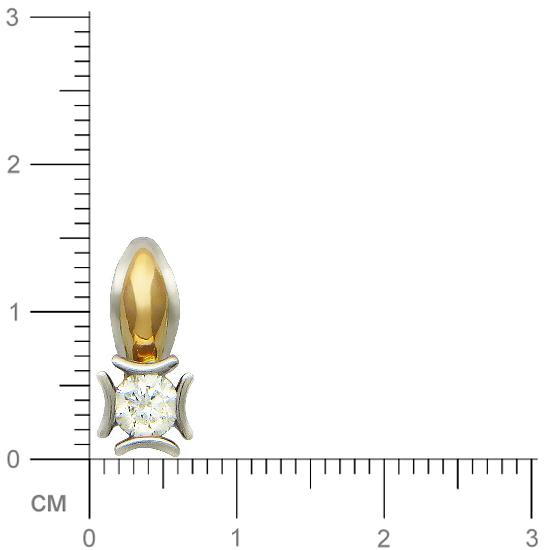Подвеска с 1 бриллиантом из комбинированного золота  (арт. 301334)