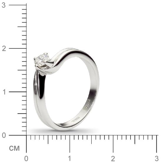 Кольцо с 1 бриллиантом из белого золота  (арт. 302286)