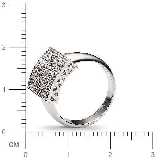 Кольцо с 105 бриллиантами из белого золота  (арт. 302787)