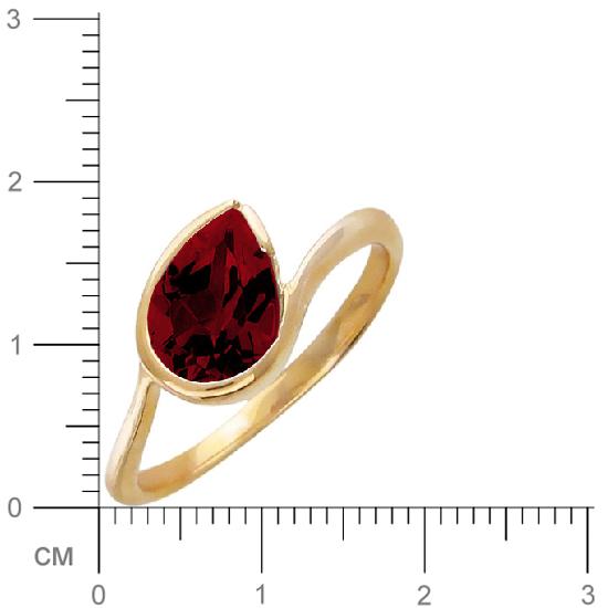 Кольцо с гранатом из красного золота (арт. 313997)