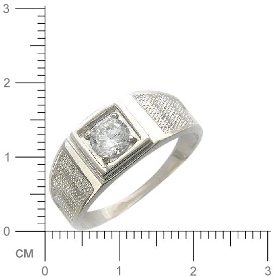 Кольцо с фианитом из серебра (арт. 314175)