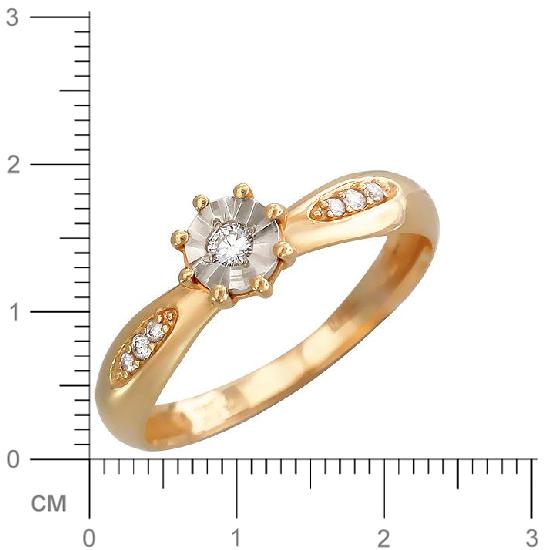 Кольцо с бриллиантами из комбинированного золота (арт. 315670)