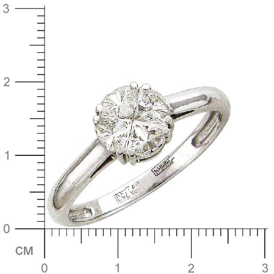 Кольцо с бриллиантами из белого золота 750 пробы (арт. 315672)