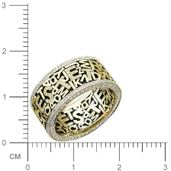 Кольцо с бриллиантами из комбинированного золота 750 пробы (арт. 316389)