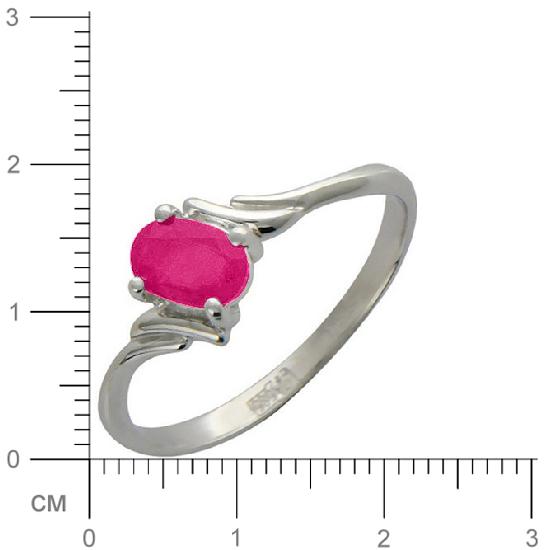 Кольцо с рубином из белого золота (арт. 316442)